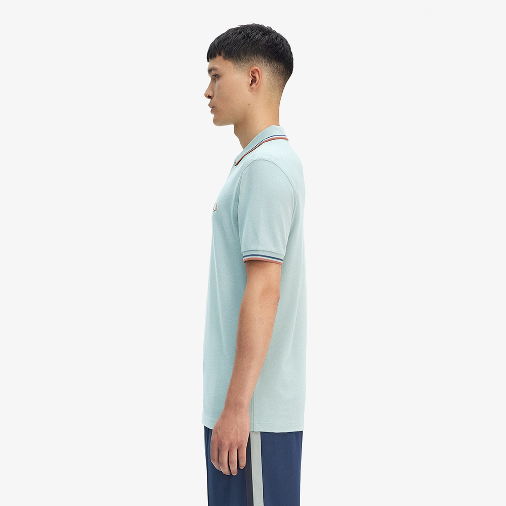프레드페리 트윈 팁 프레드페리 셔츠 실버블루/테니스블루/시나몬(Fred Perry Twin Tipped Fred Perry Shirt Silver Blue/Tennis Blue/Cinnamon) - 3