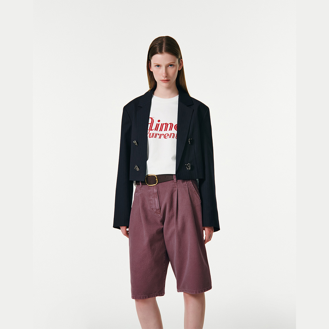 커렌트 베이직 와이드 레더 벨트 브라운(Current Basic Wide Leather Belt Brown) - 5