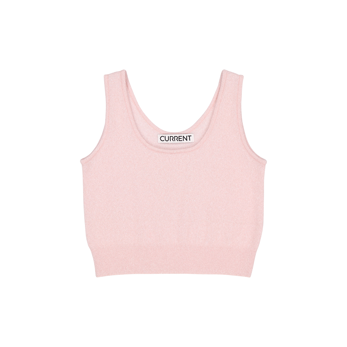 커렌트 메탈릭 슬리브리스 탑 라이트 핑크(Current Metallic Sleeveless Top Light Pink)