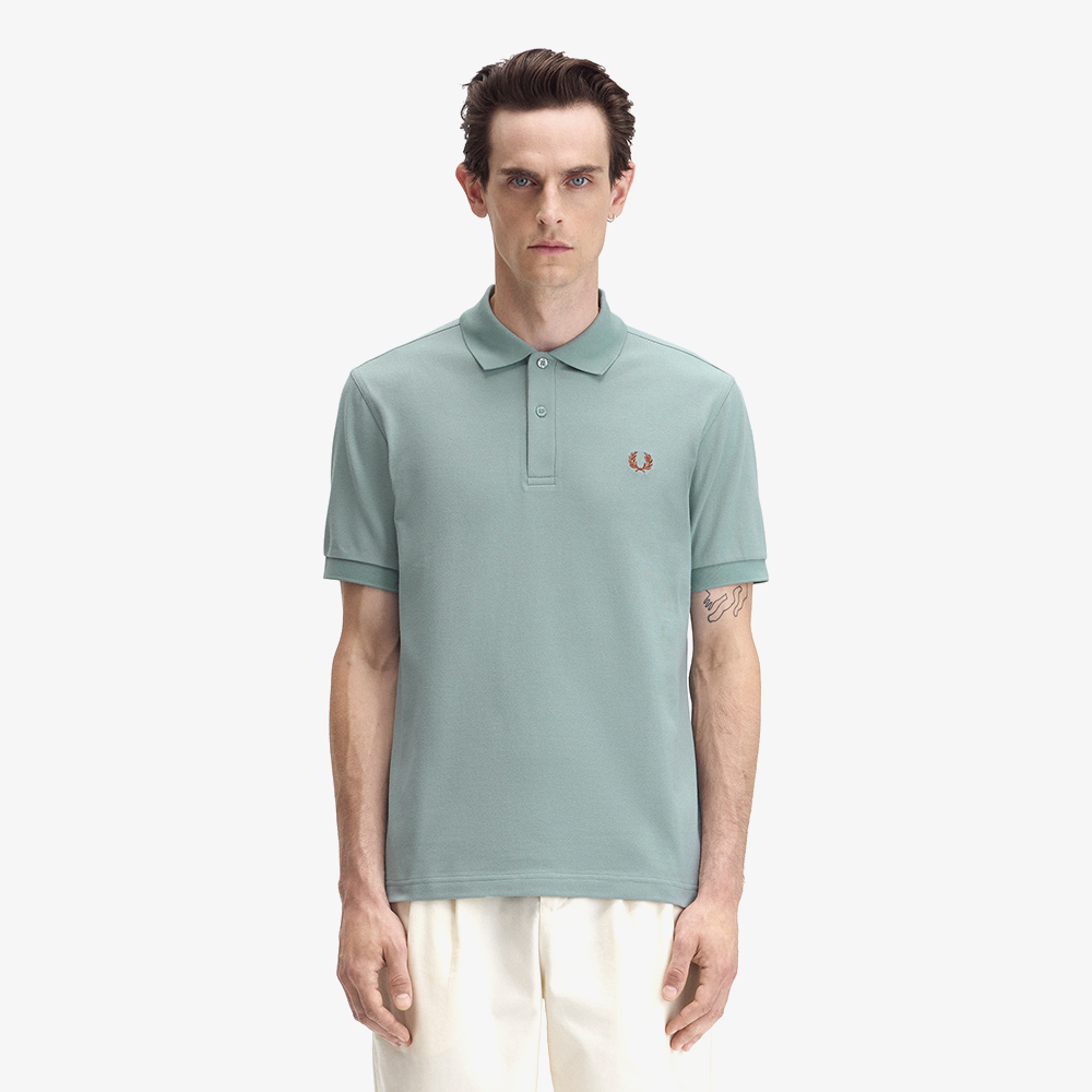 프레드페리 플레인 프레드페리 셔츠 실버 블루/시나몬(Fred Perry The Fred Perry Shirt Silver Blue/Cinnamon) - 2