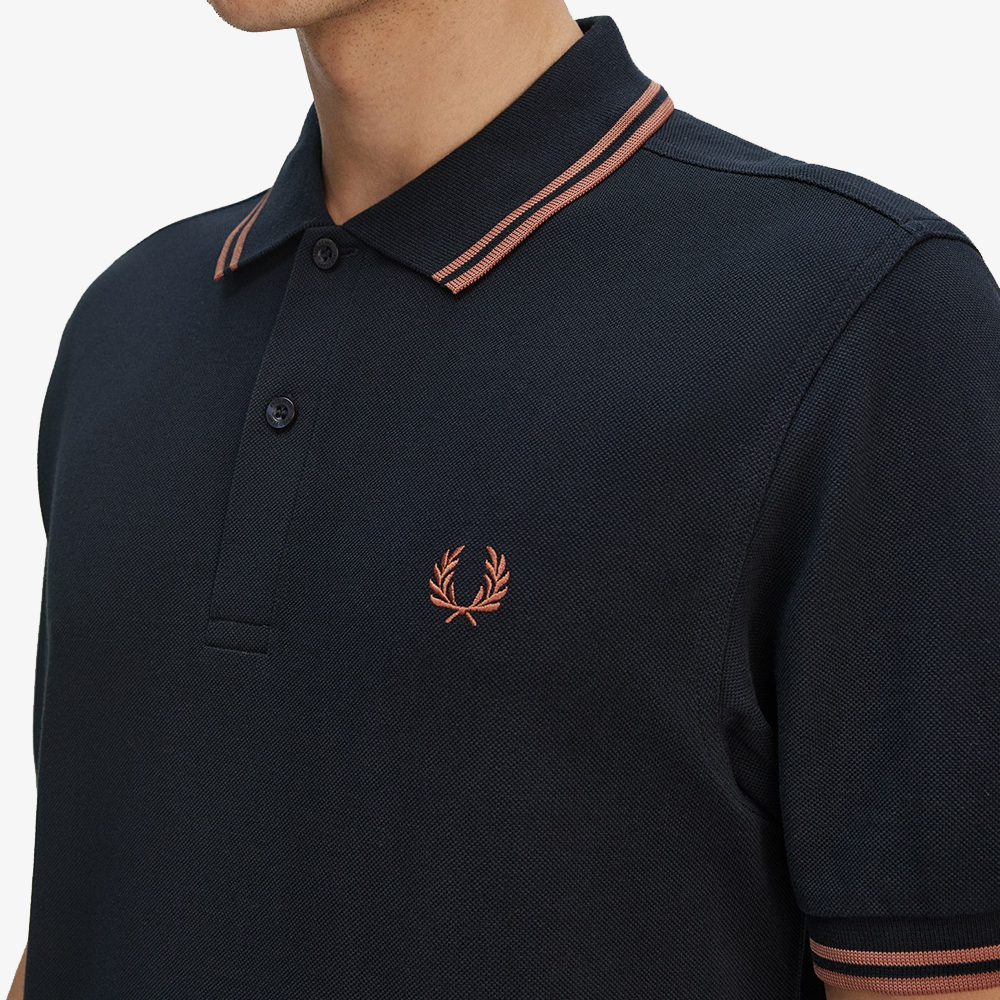 프레드페리 트윈 팁 프레드페리 셔츠 네이비/시나몬(Fred Perry Twin Tipped Fred Perry Shirt Navy/Cinnamon) - 4