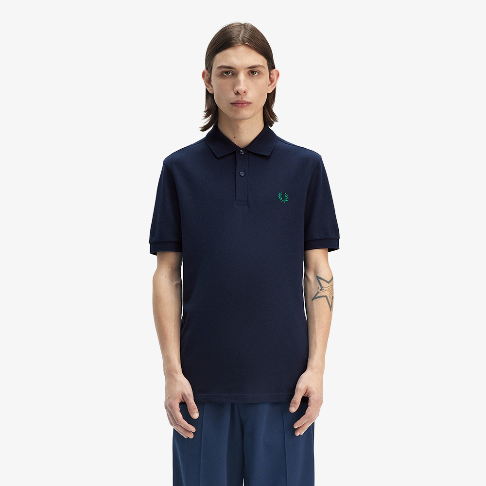 프레드페리 플레인 프레드페리 셔츠 다크카본/라벨 그린(Fred Perry The Fred Perry Shirt Dark Carbon/Label Green) - 2