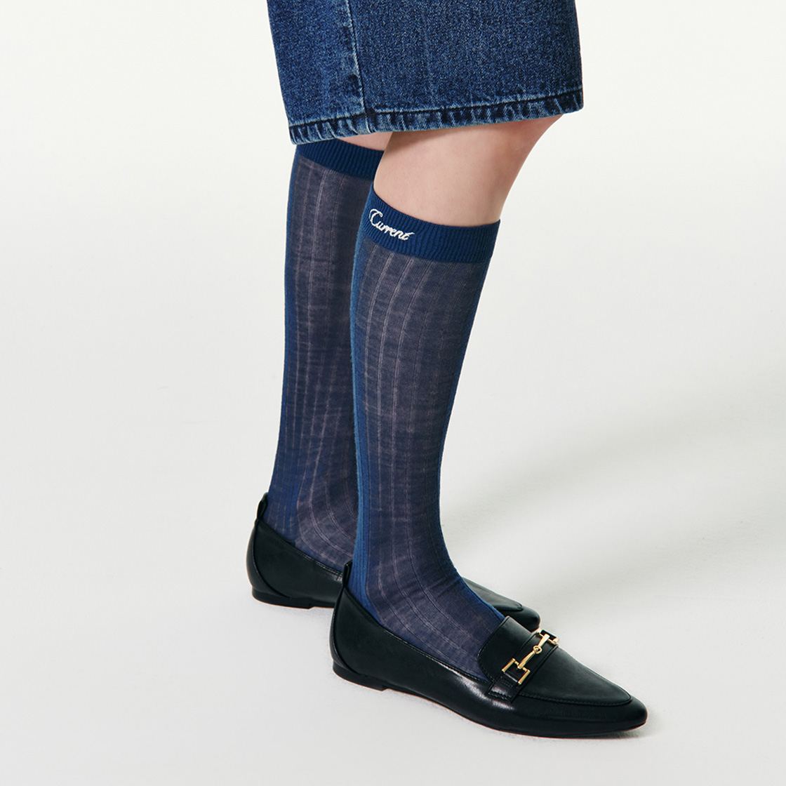커렌트 멜리노 울 니삭스 블루(Current Merino Wool Knee Socks Blue) - 2