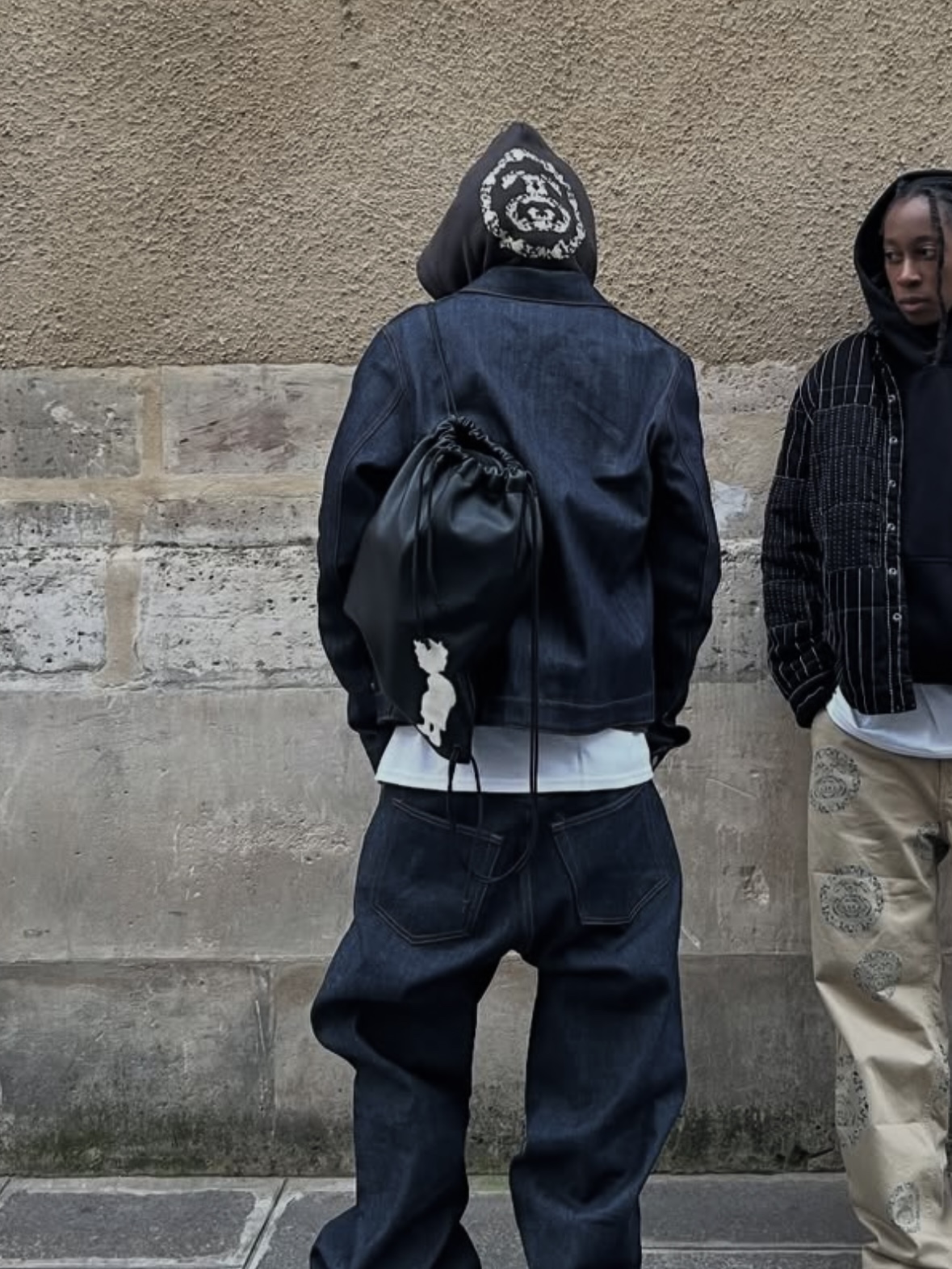 Stussy x Denim Tears Graphic Hoodie Black 착용 스타일