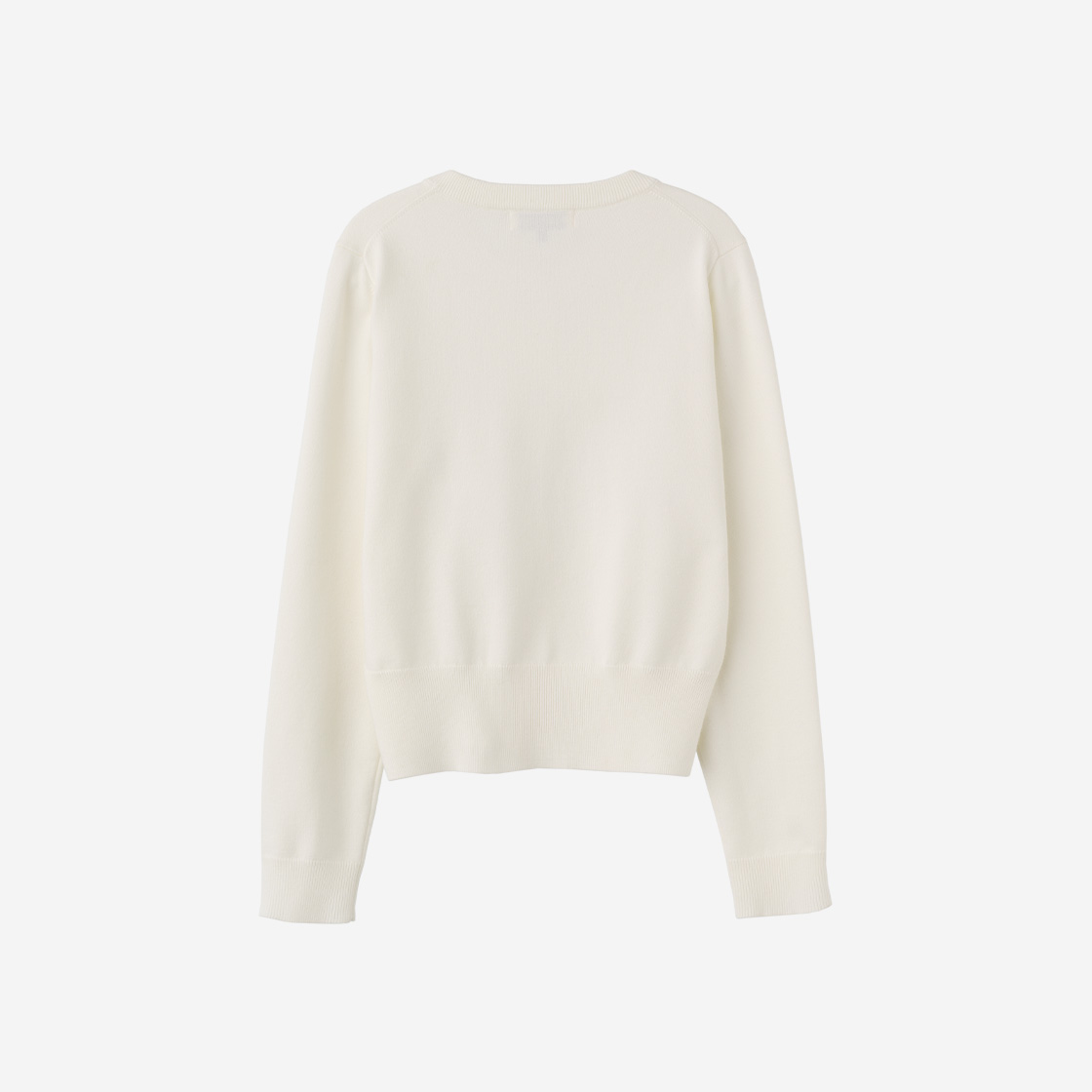 제너럴아이디어 우먼 에센셜 크루넥 가디건 화이트(General Idea woman essential crew neck cardigan white) - 2