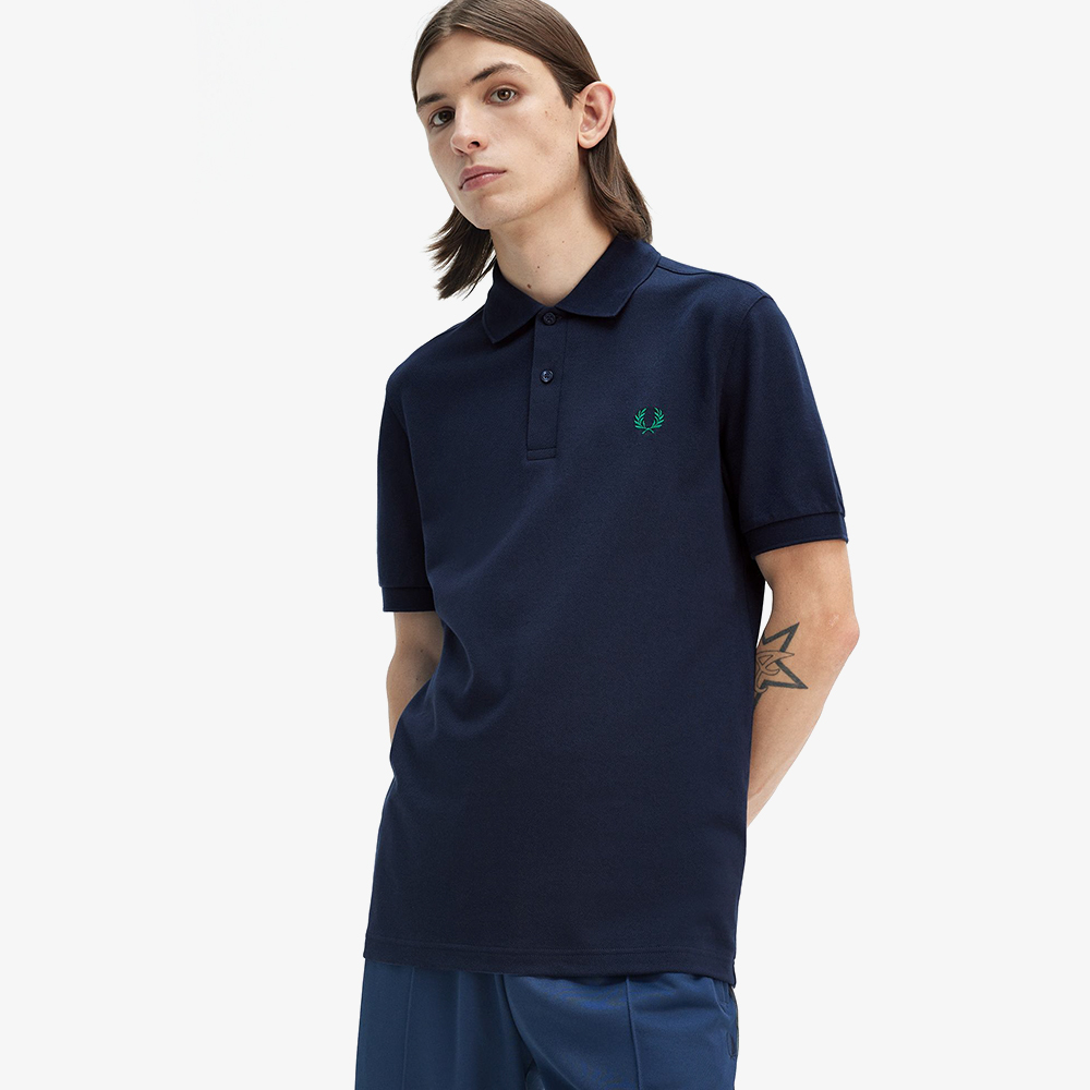 프레드페리 플레인 프레드페리 셔츠 다크카본/라벨 그린(Fred Perry The Fred Perry Shirt Dark Carbon/Label Green) - 5