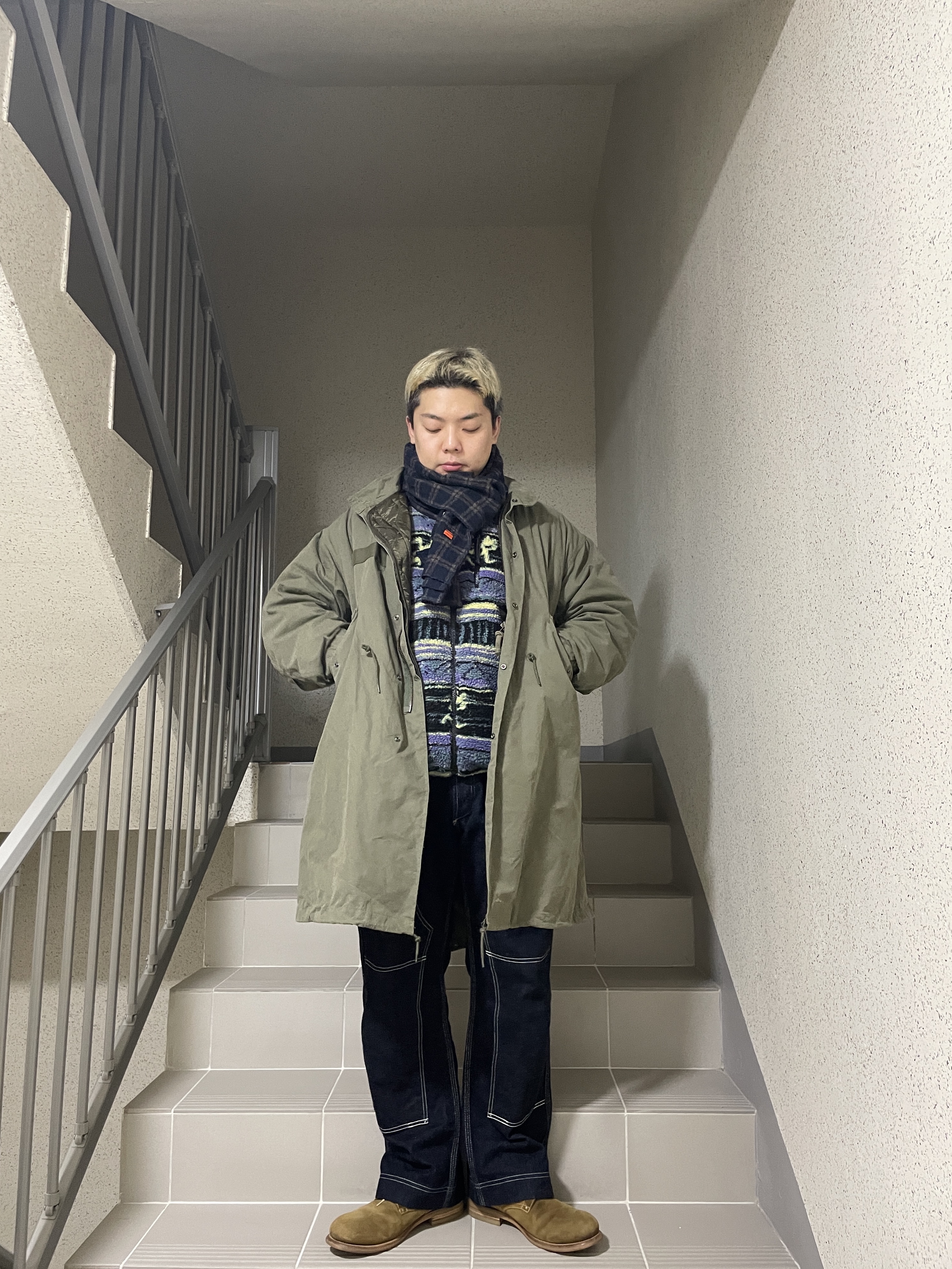Thisisneverthat x Gramicci Reversible Fleece Vest Multi 착용 스타일 - 5