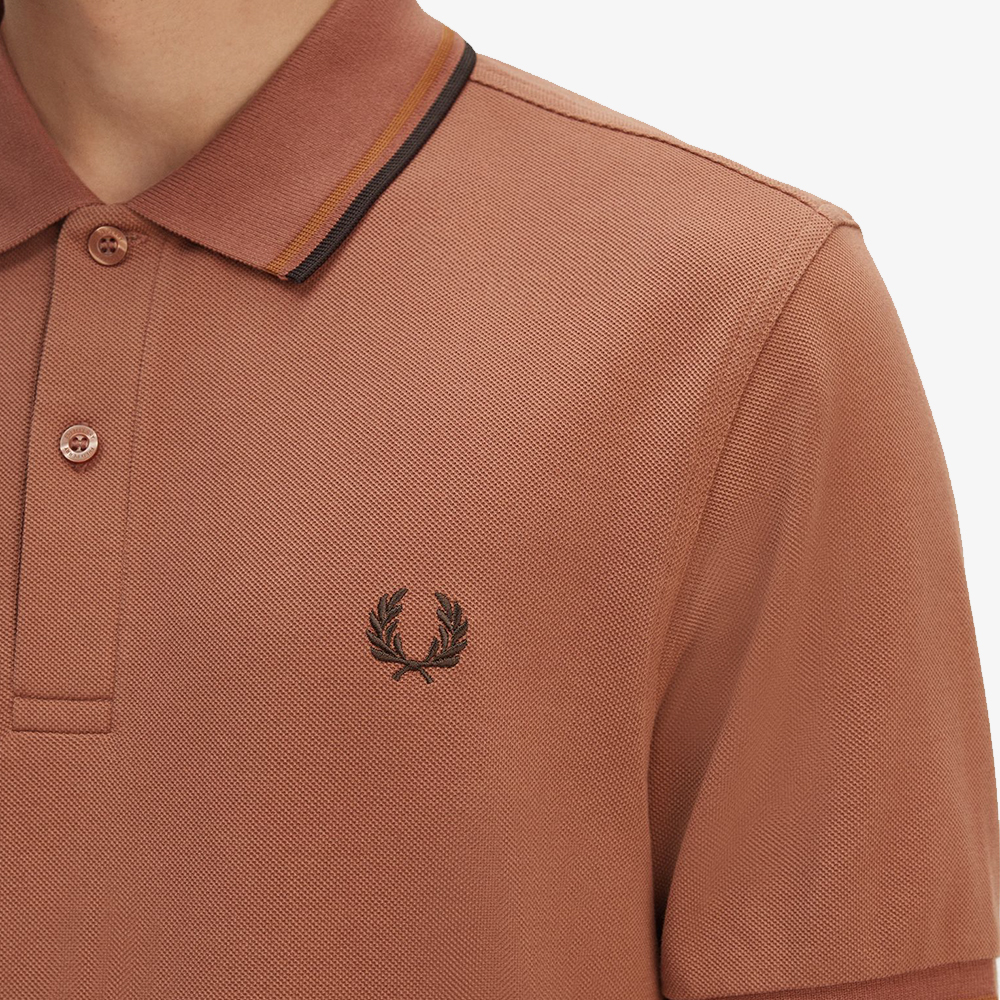 프레드페리 트윈 팁 프레드페리 셔츠  시나몬/넛 플레이크/로드브릭(Fred Perry Twin Tipped Fred Perry Shirt Cinnamon/Nut Flake/Carringtonroadbrick) - 5