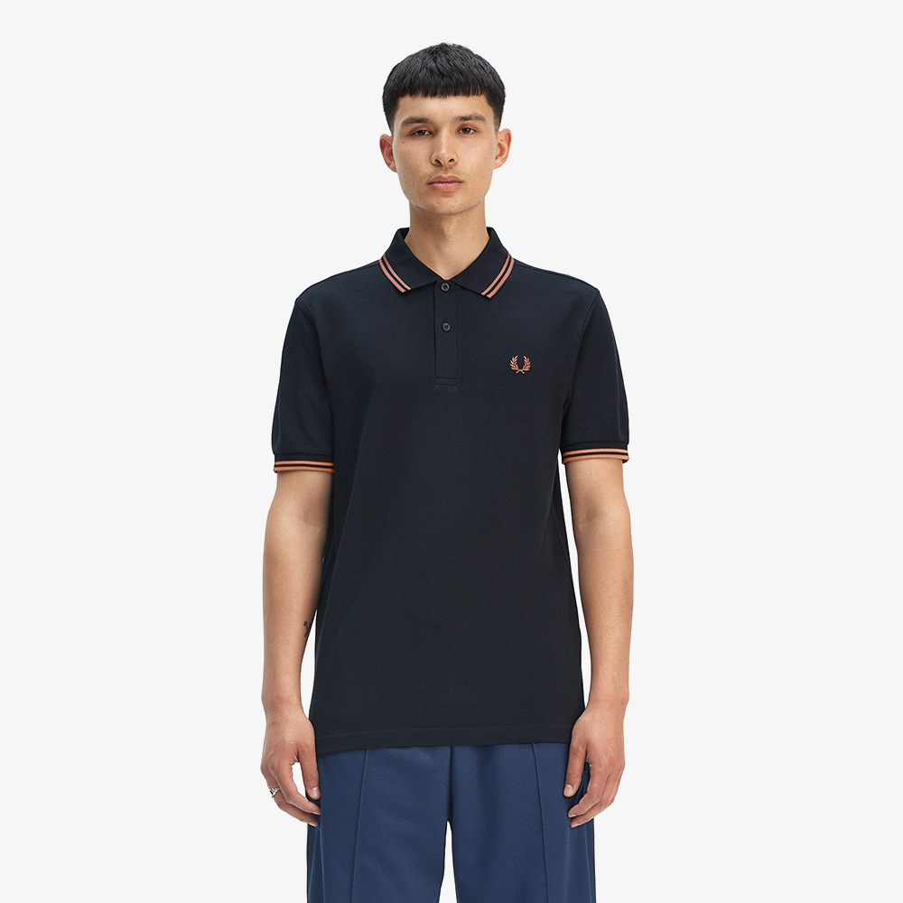 프레드페리 트윈 팁 프레드페리 셔츠 네이비/시나몬(Fred Perry Twin Tipped Fred Perry Shirt Navy/Cinnamon) - 2