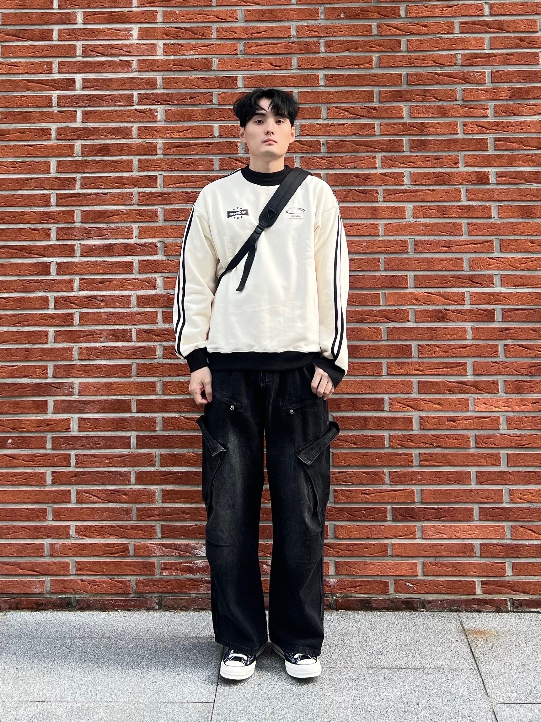 Converse Chuck 70 Hi Black 착용 스타일 - 1