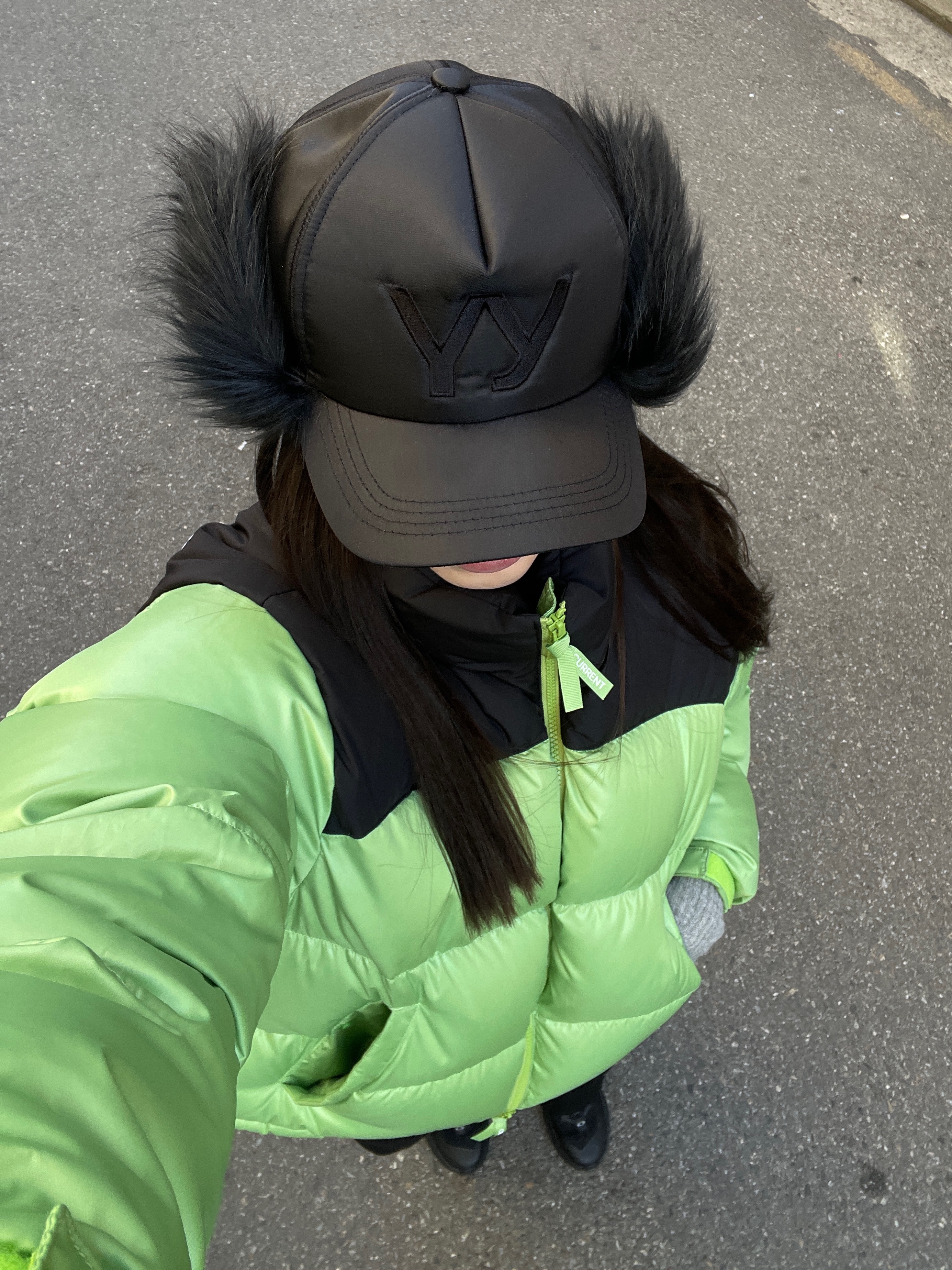 Open Yy Faux Fur Earflap Cap Black, Oakley Light Breathe Triple Black 착용 스타일 - 4