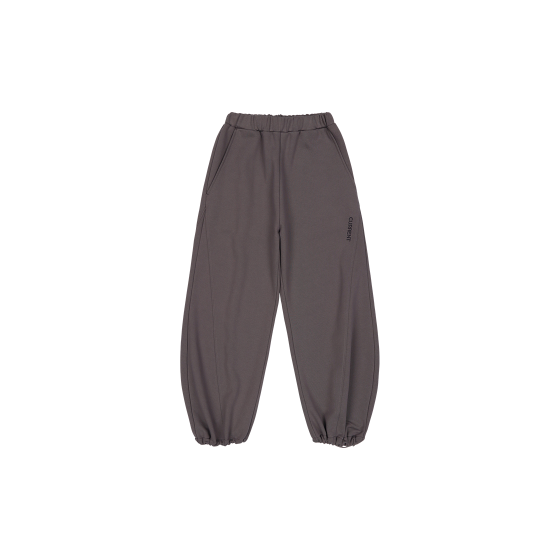 커렌트 로고 커브드 스웻 팬츠 차콜(Current Logo Curved Sweat Pants Charcoal)