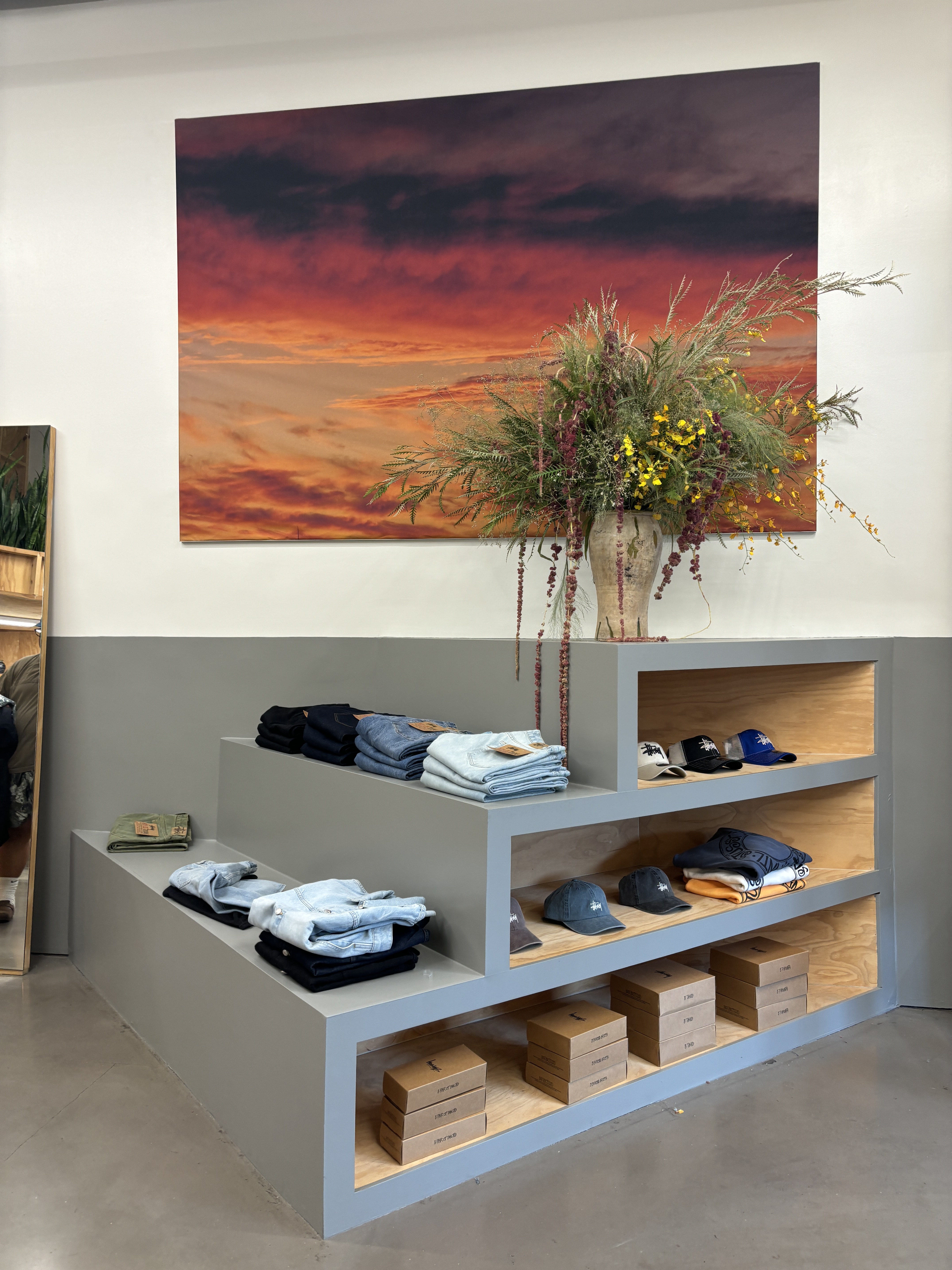 Stussy x Our Legacy Frame Pigment Dyed T-Shirt Natural, Adidas Yeezy Slide Azure 착용 스타일 - 4