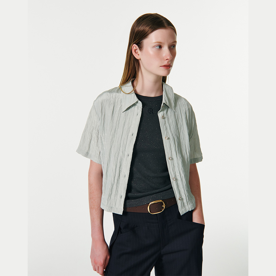 커렌트 베이직 와이드 레더 벨트 브라운(Current Basic Wide Leather Belt Brown) - 4