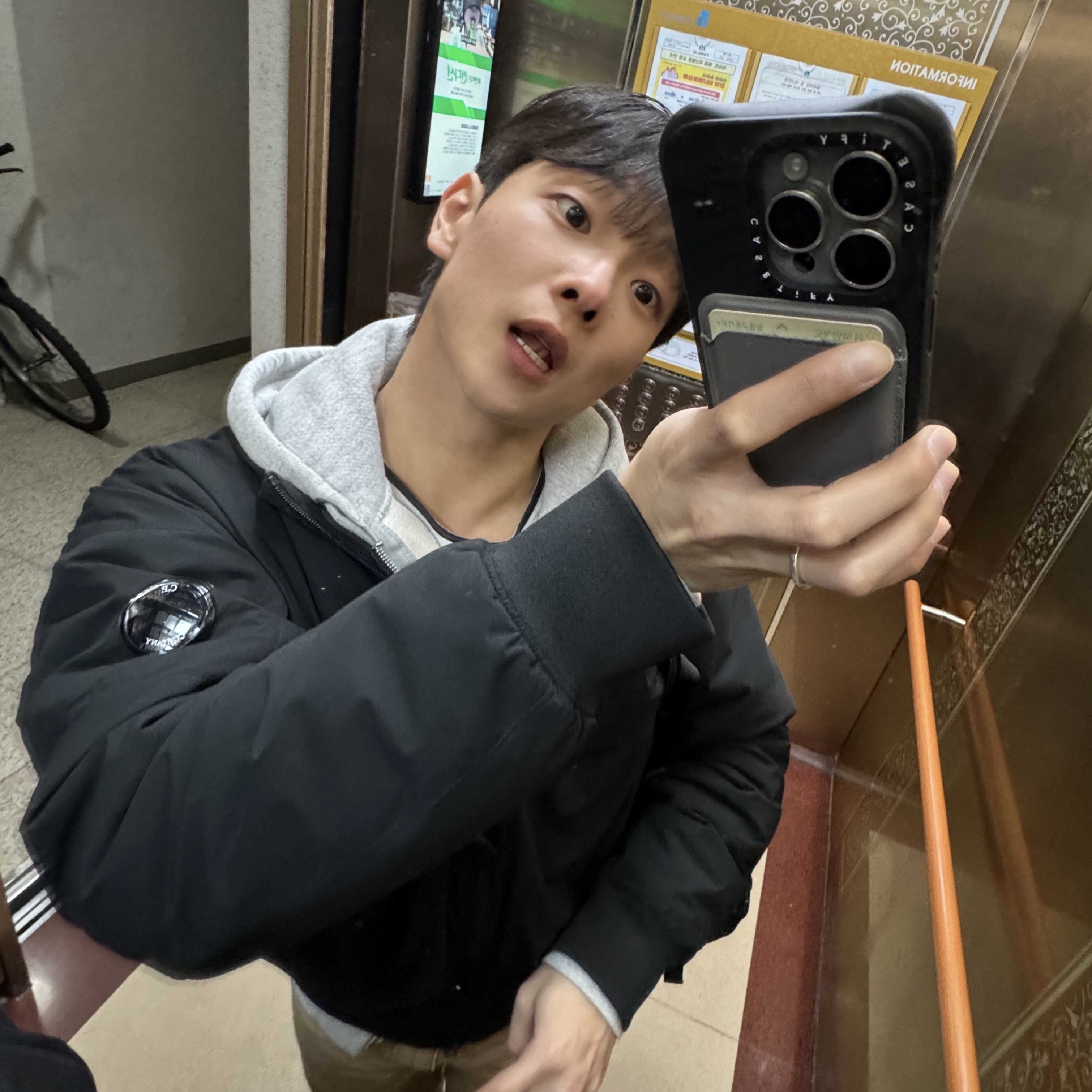 C.P. Company Pro-Tek Bomber Padded Jacket Black - 24FW 착용 스타일 - 1