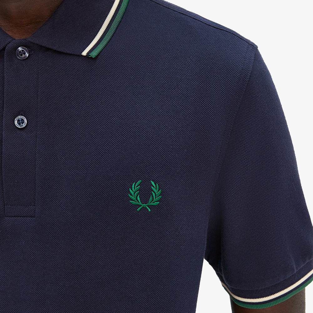 프레드페리 트윈 팁 프레드페리 셔츠 다크카본/라이트에크루/라벨그린(Fred Perry Twin Tipped Fred Perry Shirt Dark Carbon/Light Ecru/Label Green) - 6