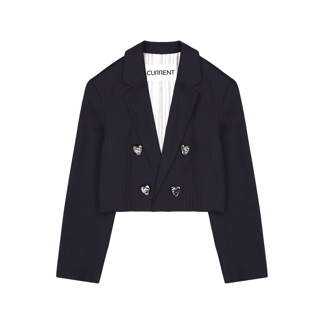 커렌트 테일러 세미 크롭 자켓 블랙(Current Tailor Semi Crop Jacket Black)