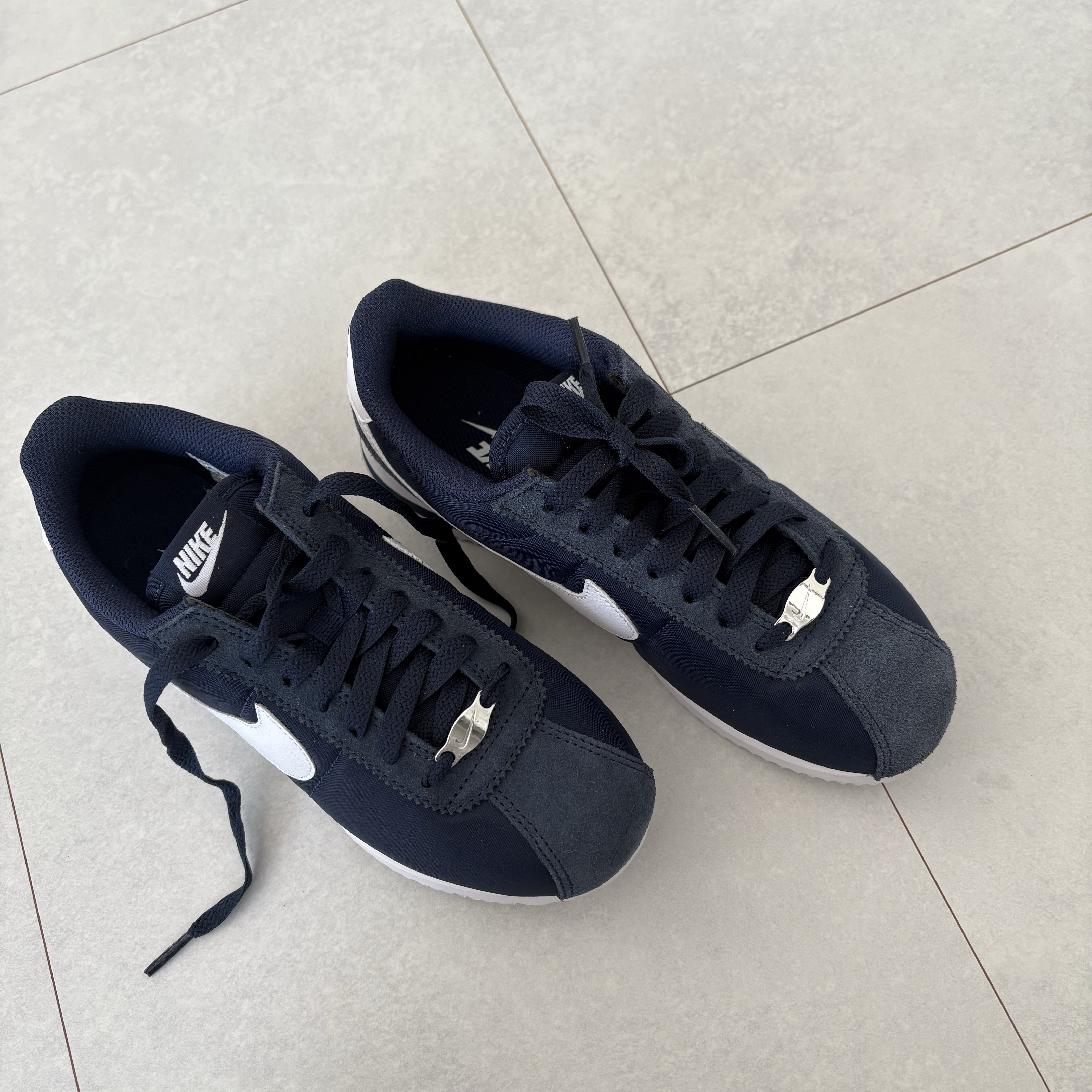 (W) Nike Cortez Midnight Navy 착용 스타일