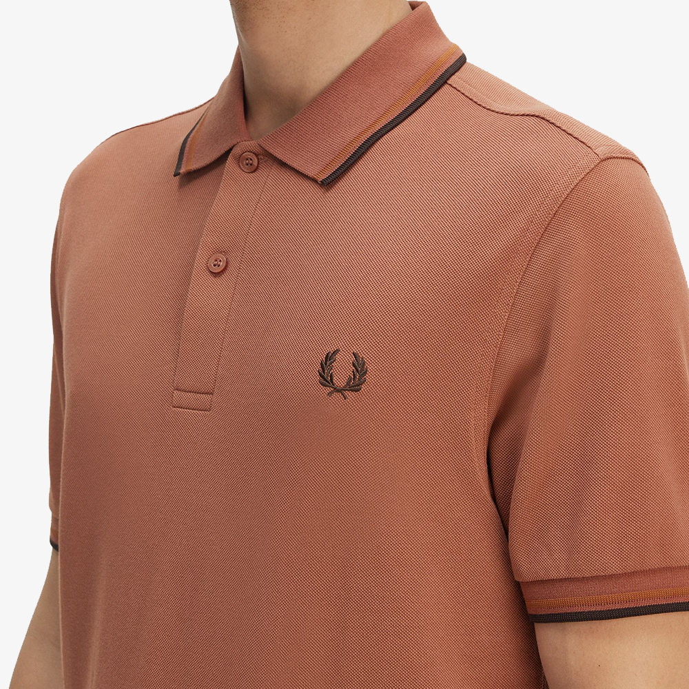 프레드페리 트윈 팁 프레드페리 셔츠  시나몬/넛 플레이크/로드브릭(Fred Perry Twin Tipped Fred Perry Shirt Cinnamon/Nut Flake/Carringtonroadbrick) - 4