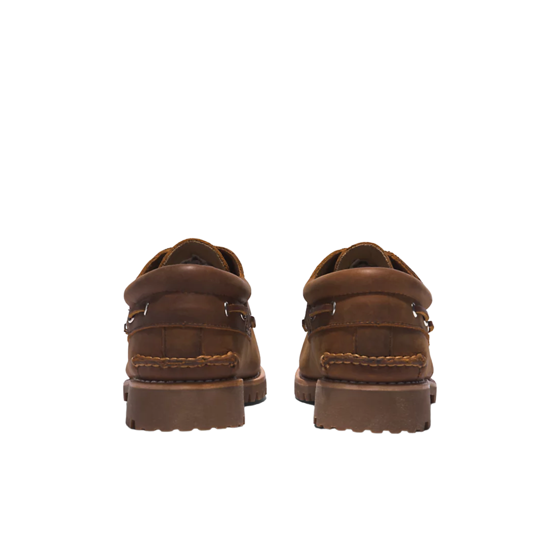 팀버랜드 어센틱 핸드스웬 러스트 풀 그레인 보트 슈즈 브라운 - 와이드(Timberland Authentic Handsewn Rust Boat Shoes in Full Grain Brown - Wide) - 3