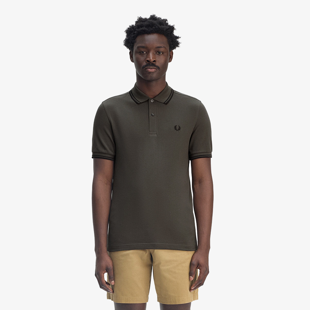 프레드페리 트윈 팁 프레드페리 셔츠 필드그린/블랙(Fred Perry Twin Tipped Fred Perry Shirt Field Green/Black) - 2