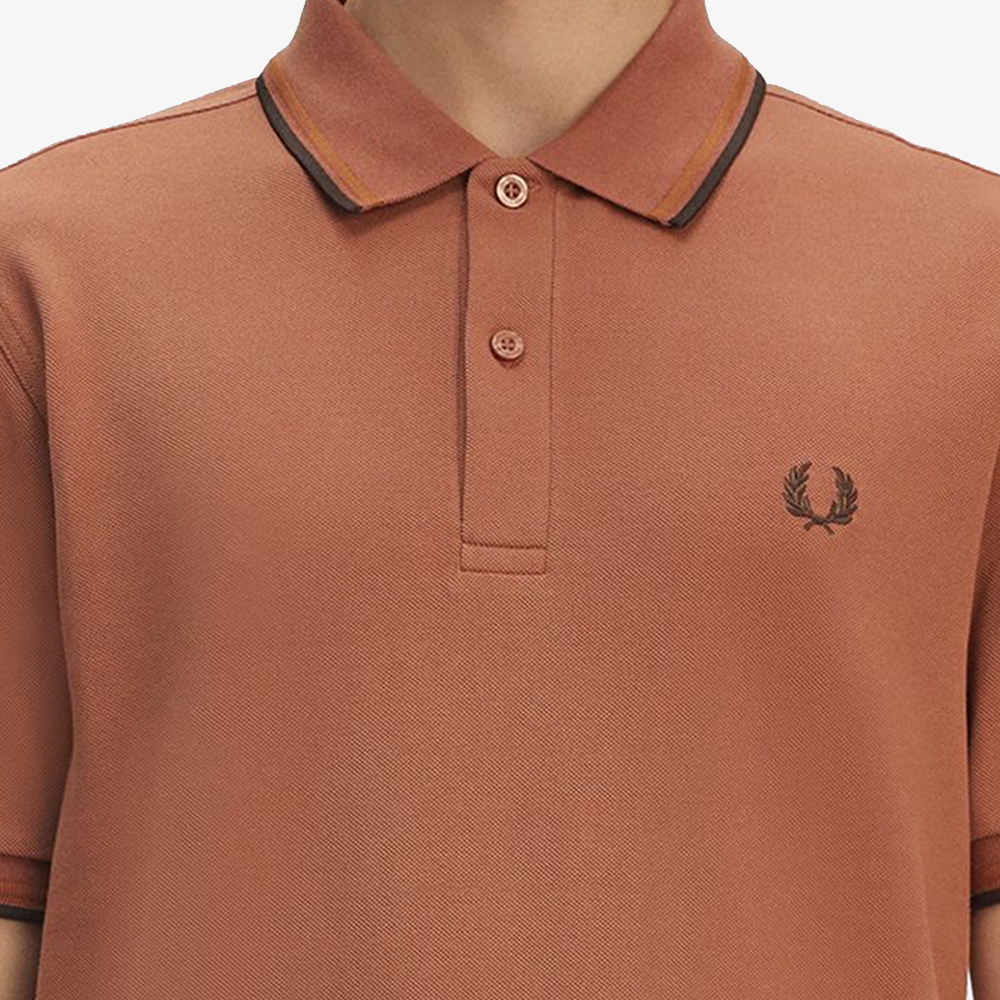 프레드페리 트윈 팁 프레드페리 셔츠  시나몬/넛 플레이크/로드브릭(Fred Perry Twin Tipped Fred Perry Shirt Cinnamon/Nut Flake/Carringtonroadbrick) - 6