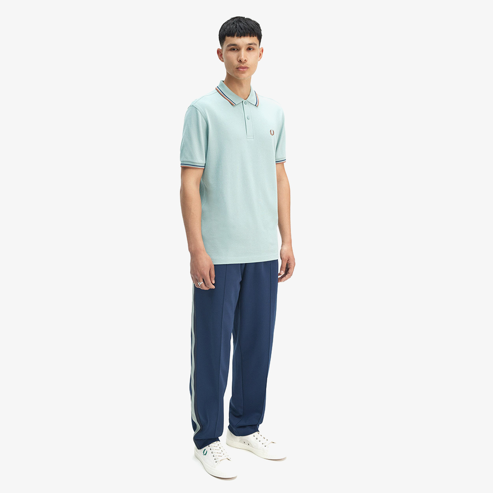 프레드페리 트윈 팁 프레드페리 셔츠 실버블루/테니스블루/시나몬(Fred Perry Twin Tipped Fred Perry Shirt Silver Blue/Tennis Blue/Cinnamon) - 5