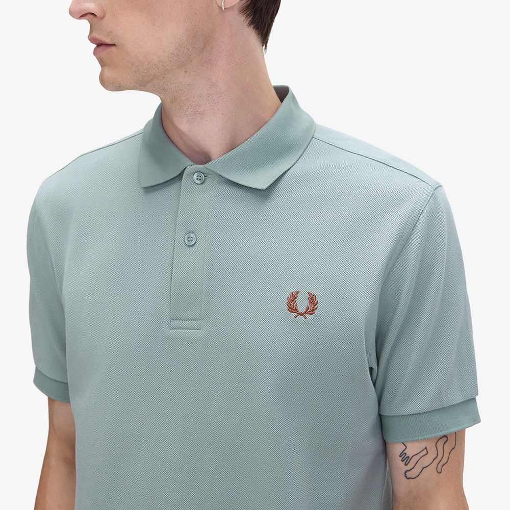 프레드페리 플레인 프레드페리 셔츠 실버 블루/시나몬(Fred Perry The Fred Perry Shirt Silver Blue/Cinnamon) - 6