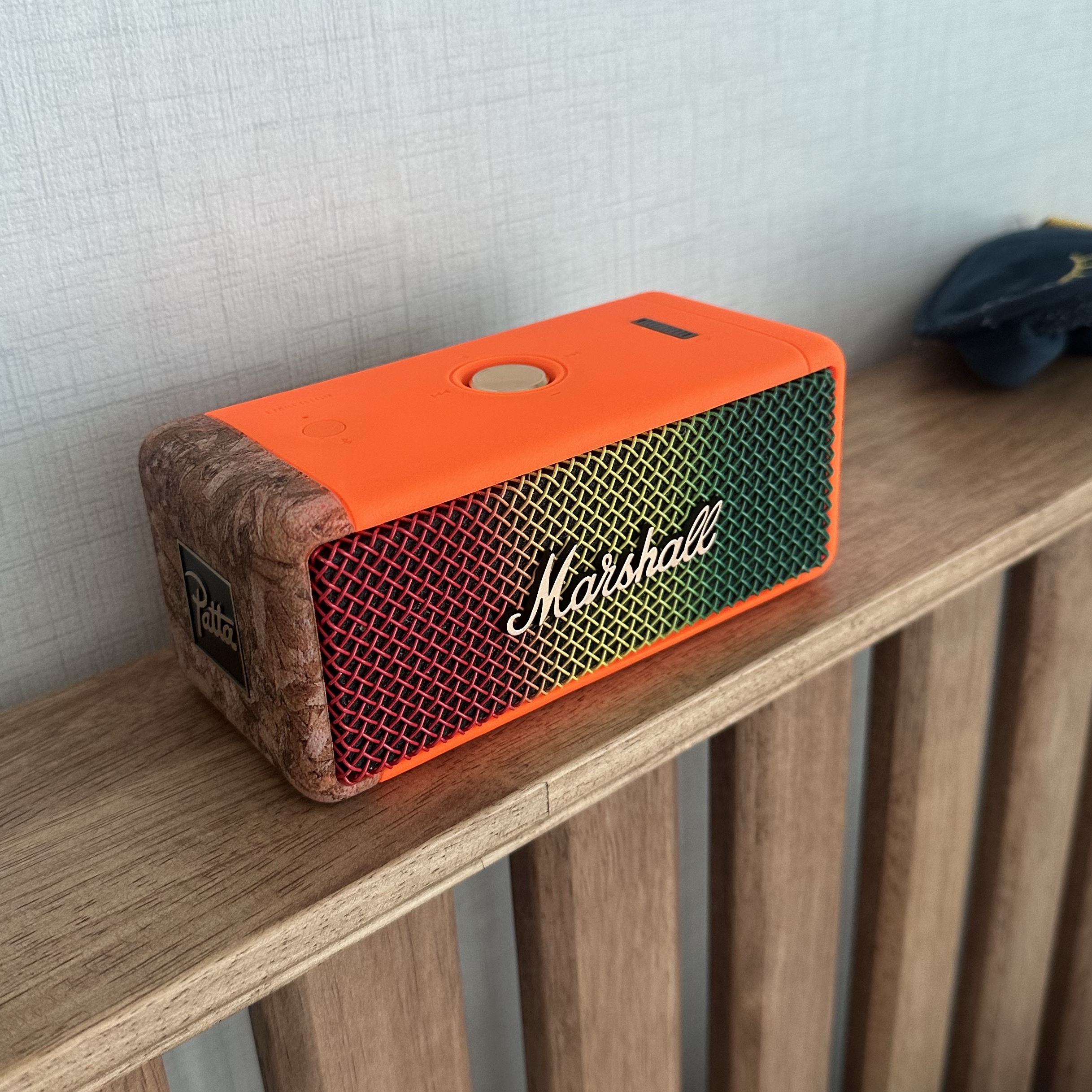 Marshall x Patta Emberton II Patta Edition Fluorescent Orange (Korean Ver.) 착용 스타일