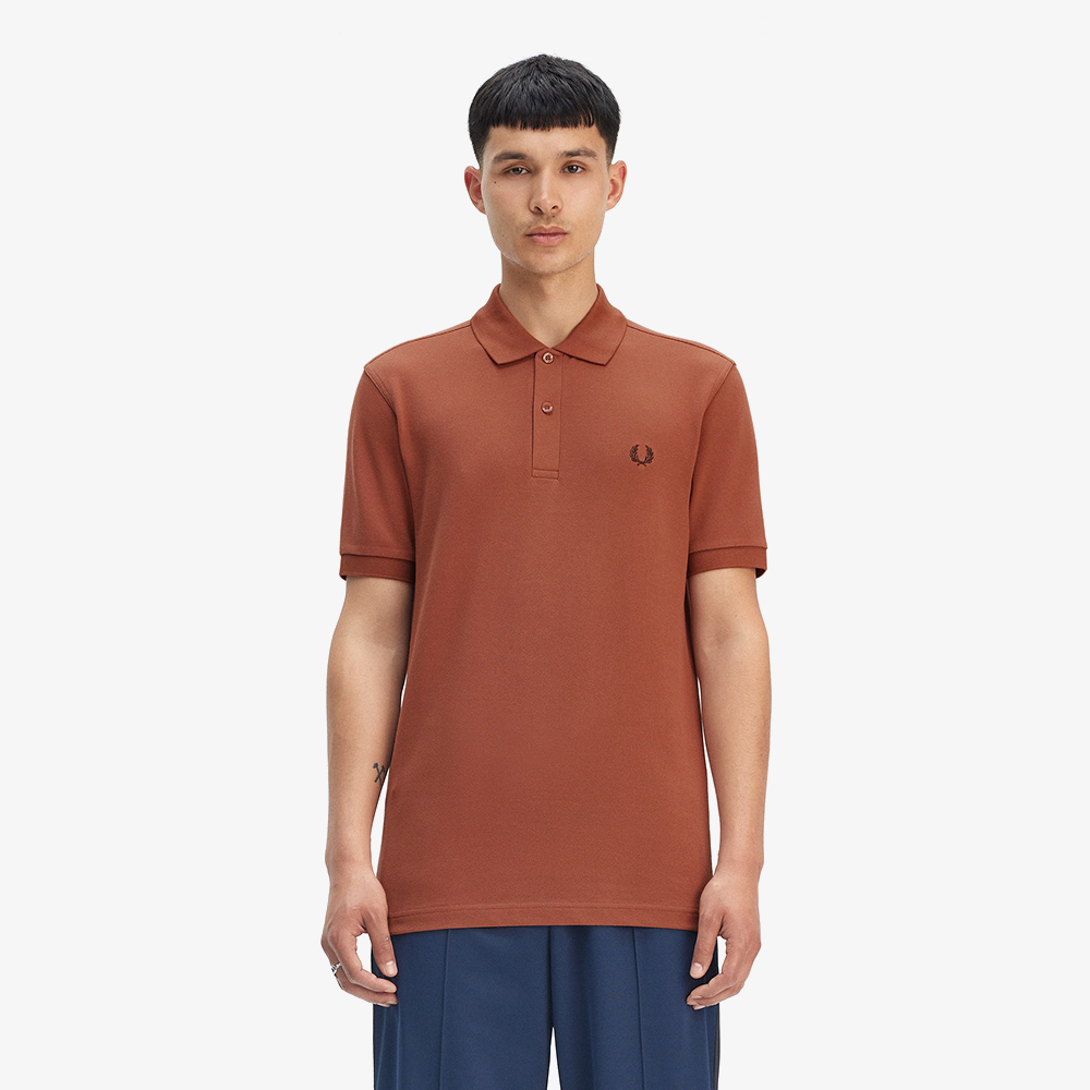 프레드페리 플레인 프레드페리 셔츠 시나몬/로드브릭(Fred Perry The Fred Perry Shirt Cinnamon/Carrington Roadbrick) - 2