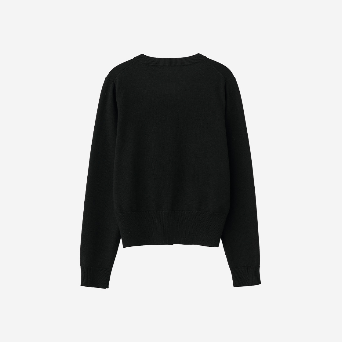 제너럴아이디어 우먼 에센셜 크루넥 가디건 블랙(General Idea woman essential crew neck cardigan black) - 2