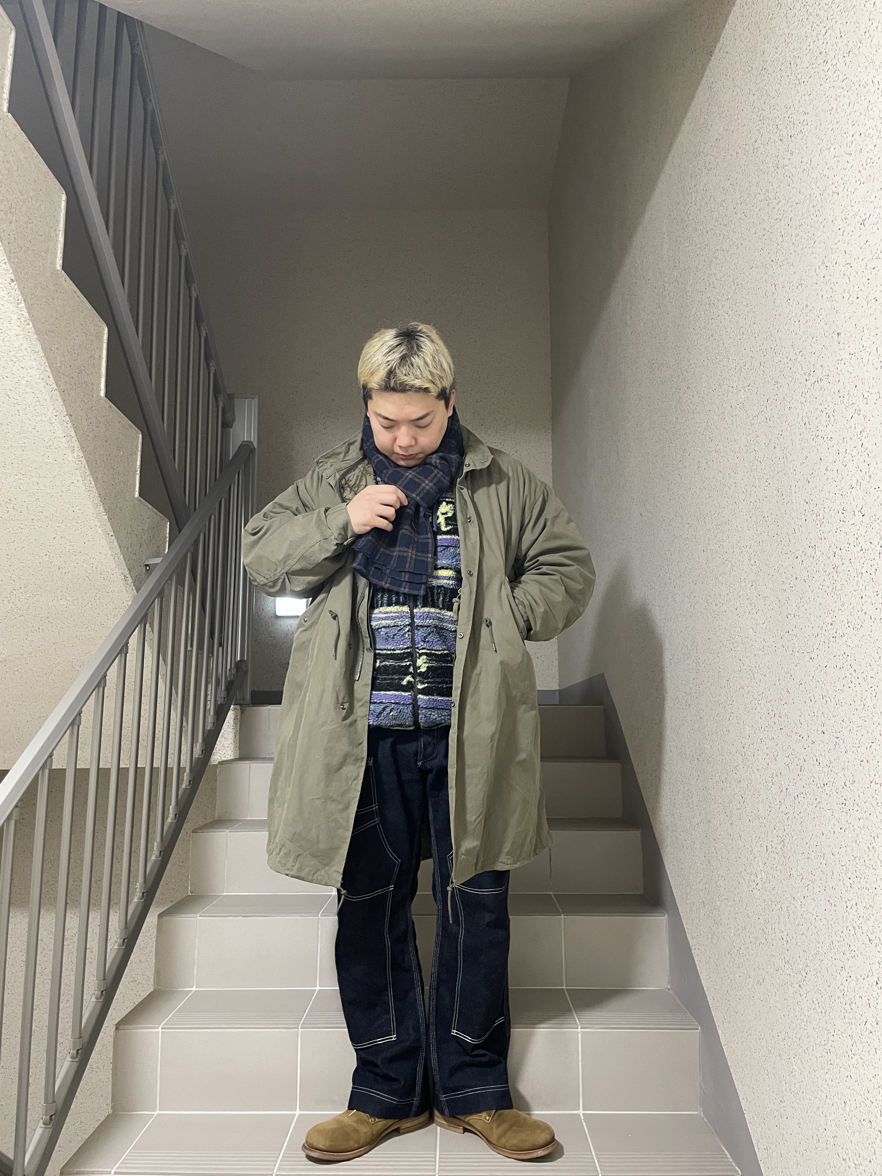 Thisisneverthat x Gramicci Reversible Fleece Vest Multi 착용 스타일 - 4