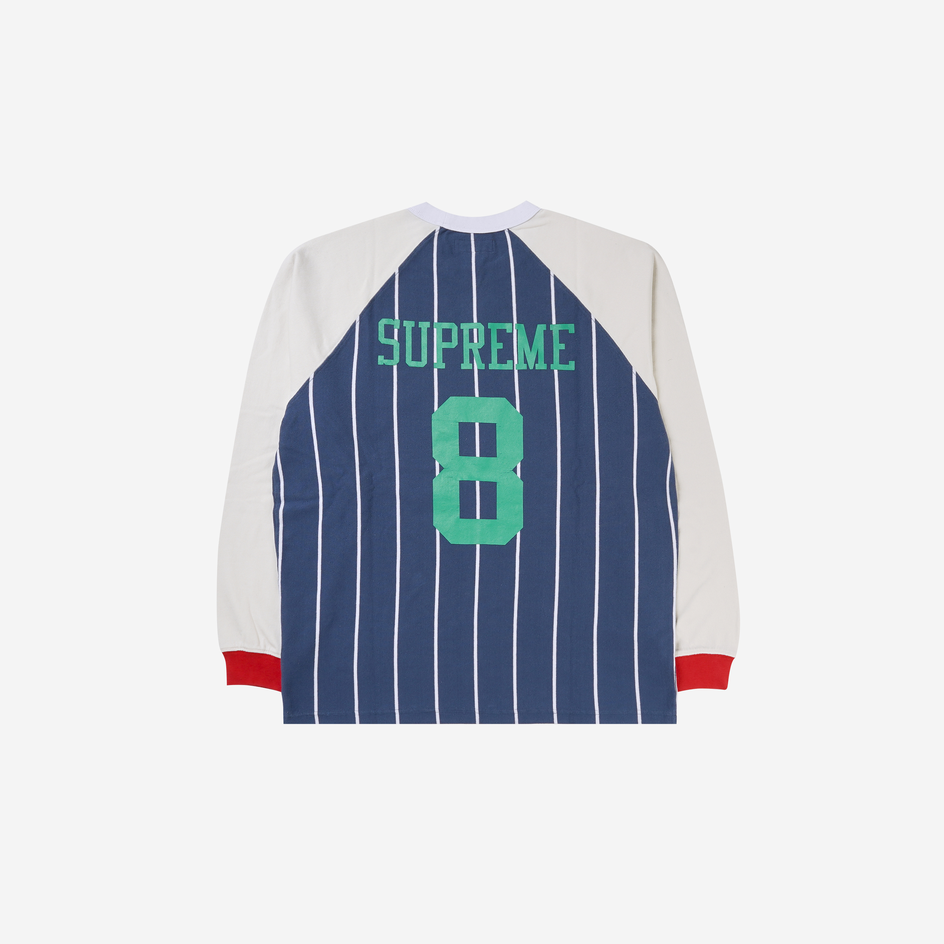 슈프림 스트라이프 래글런 롱슬리브 탑 네이비 - 24FW(Supreme Stripe Raglan L/S Top Navy - 24FW)