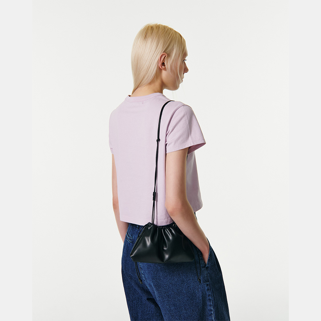 커렌트 스트랩 투웨이 미니 파우치 백 블랙(Current Strap Two Way Mini Pouch Bag Black) - 5