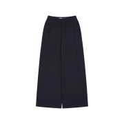 Current Pleated Wide Pin Stripe Pants Dark Navy