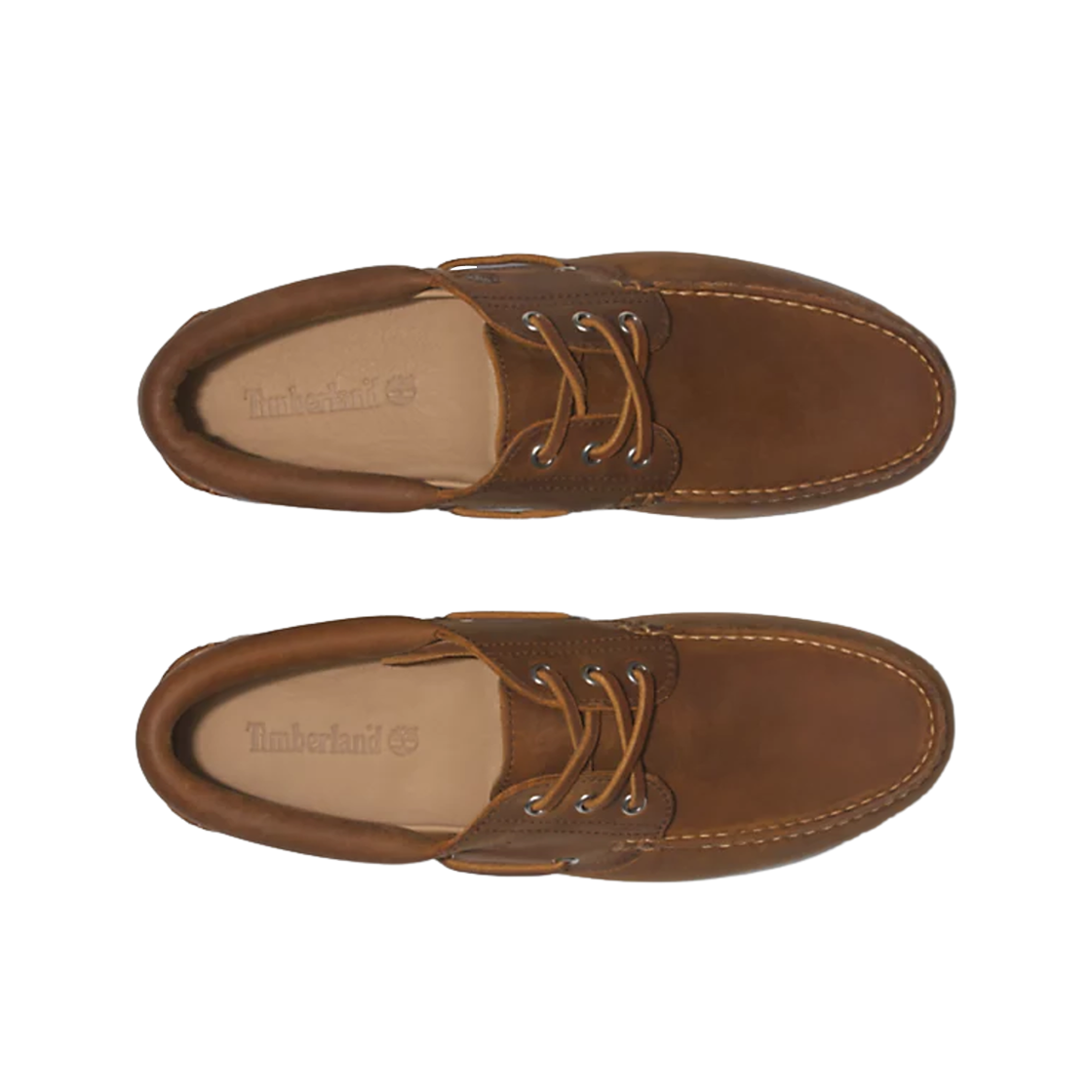 팀버랜드 어센틱 핸드스웬 러스트 풀 그레인 보트 슈즈 브라운 - 와이드(Timberland Authentic Handsewn Rust Boat Shoes in Full Grain Brown - Wide) - 2