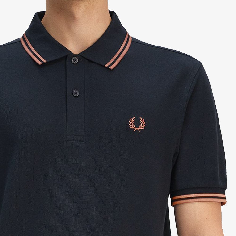프레드페리 트윈 팁 프레드페리 셔츠 네이비/시나몬(Fred Perry Twin Tipped Fred Perry Shirt Navy/Cinnamon) - 6