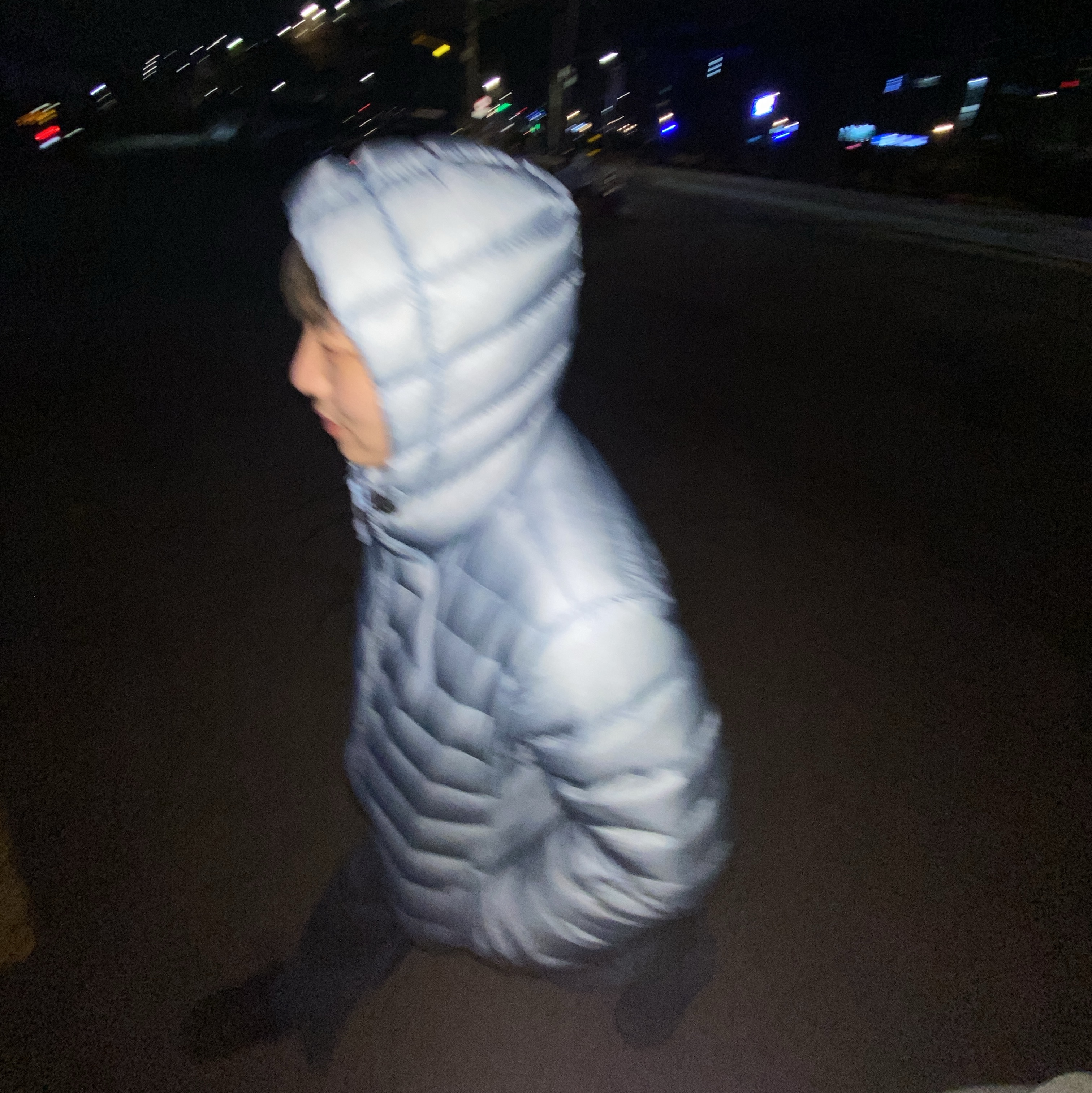 Sansan Gear Suffix Puffer Jacket Sky Blue - 24FW 착용 스타일