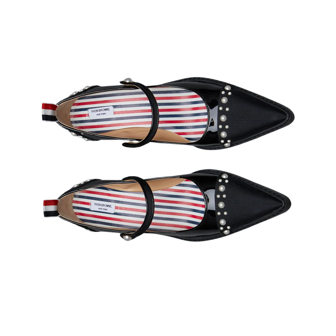 (W) 톰브라운 펄 페이턴트 톰 존 브로그 블랙((W) Thom Browne Pearl Patent Thom John Brogue Black) - 2