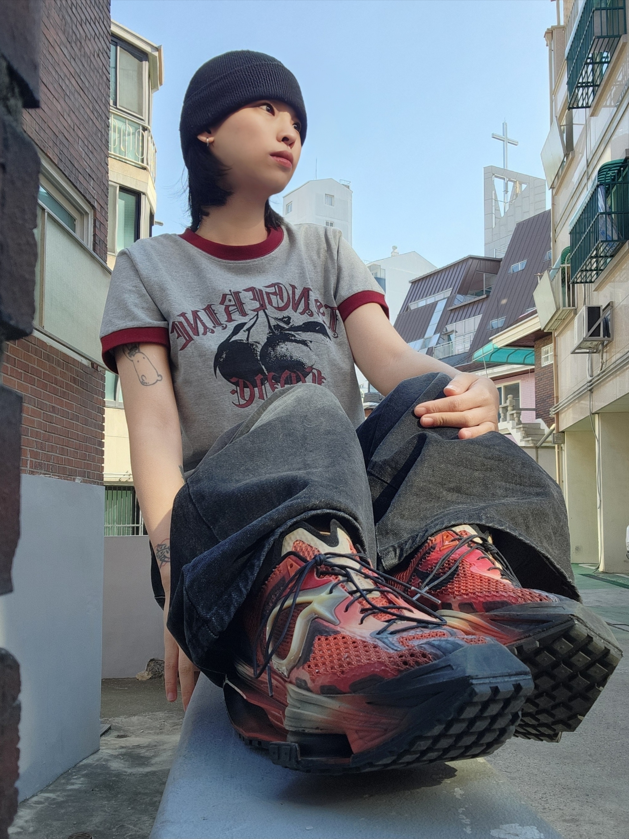 Nike x Matthew M Williams Zoom 004 Rust Factor 착용 스타일