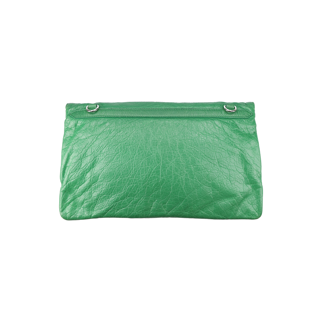 438768 Balenciaga Apple Green Leather Envelope Clutch - #2