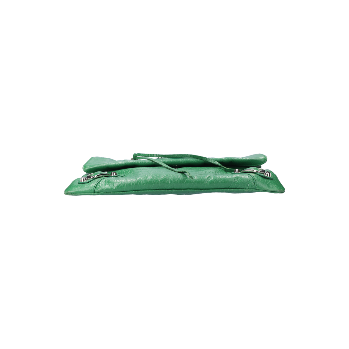 438768 Balenciaga Apple Green Leather Envelope Clutch - #5