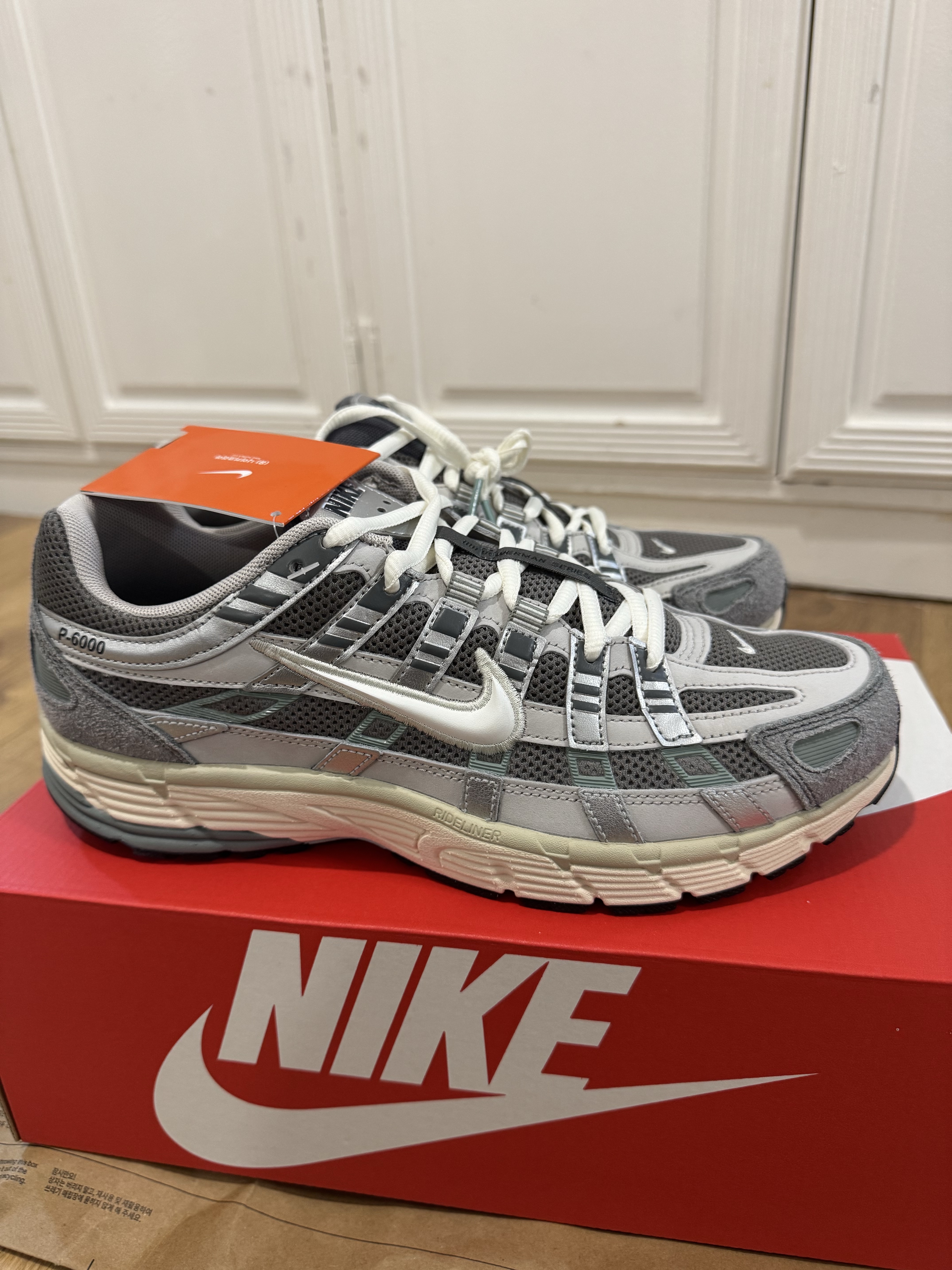 Nike P-6000 Flat Pewter Light Iron Ore 착용 스타일 - 8