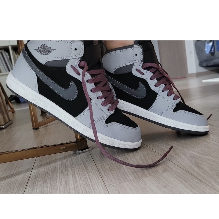 (GS) Jordan 1 Retro High Wolf Grey Fuchsia 착용 스타일 - 2