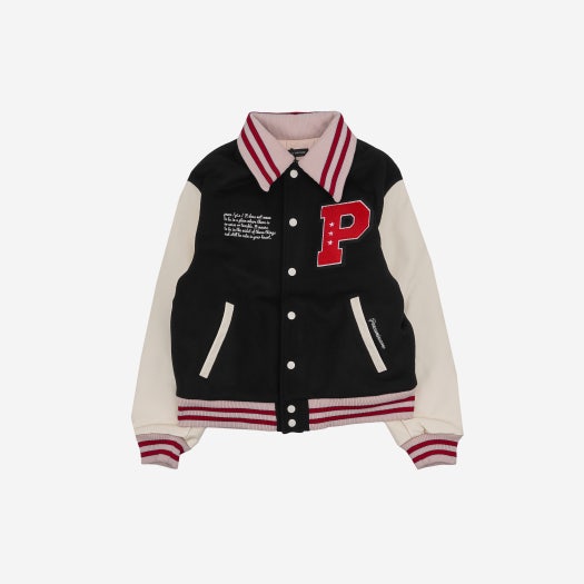 Peaceminusone Varsity Jacket #1 Black