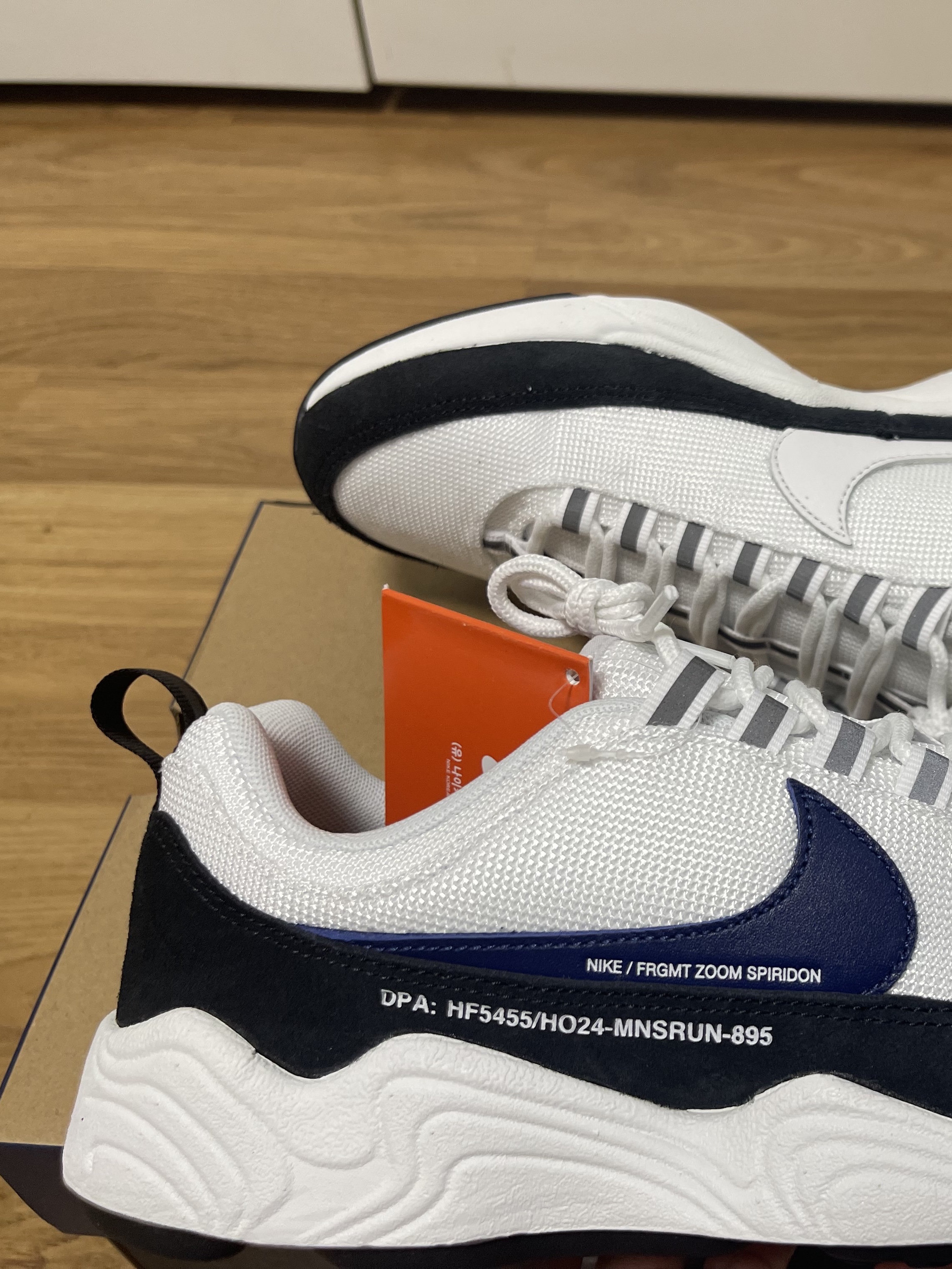 Nike x Fragment Air Zoom Spiridon Blue Void 착용 스타일 - 3
