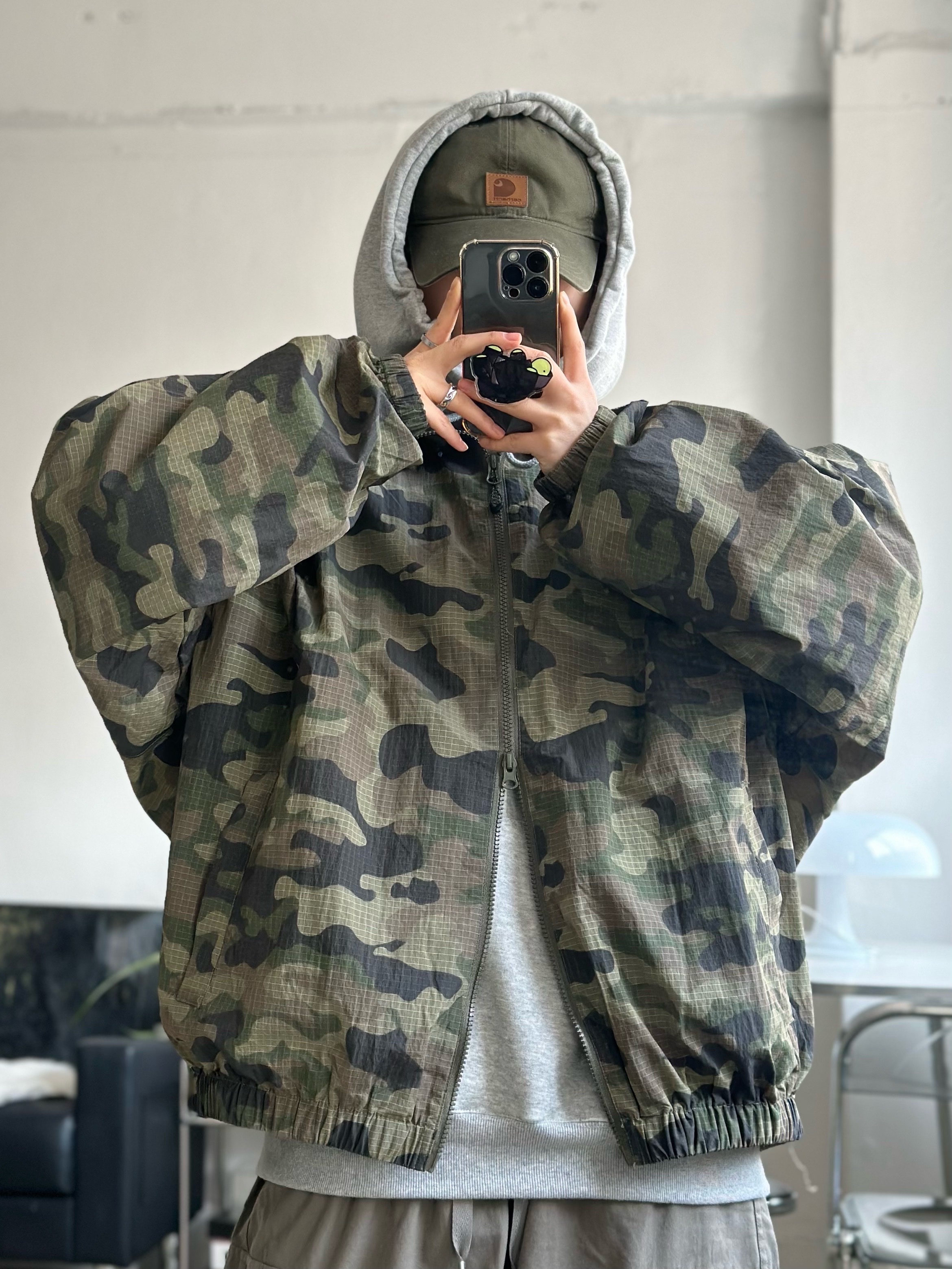 Carhartt Canvas Cap Army Green, Adidas Superstar Core Black White 착용 스타일 - 1