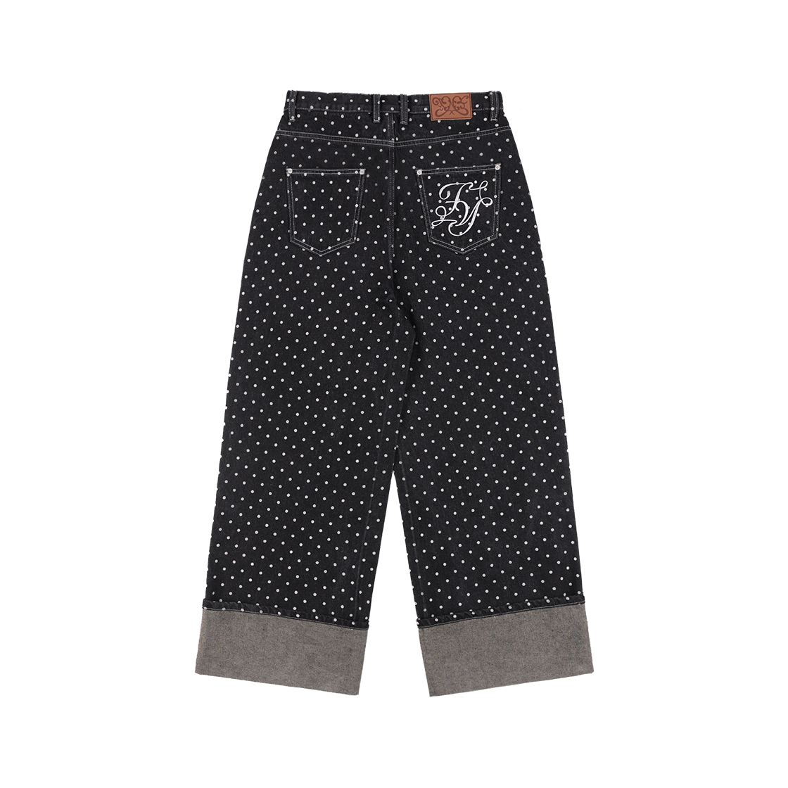 ■FANCY CLUB■ STRING DOT ROLL-UP PANTS (BLACK) MUSINSA | FANCY CLUB String Dot Roll-up Pants (BLACK) F25QD890