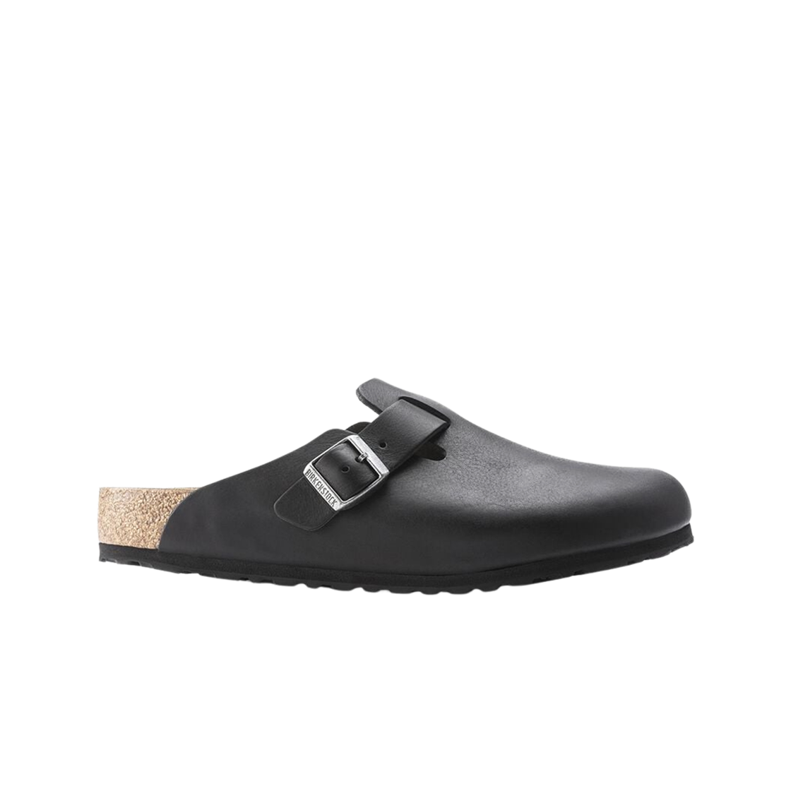 1023419 Birkenstock Boston Grip Leather Vintage Wood Black - Narrow