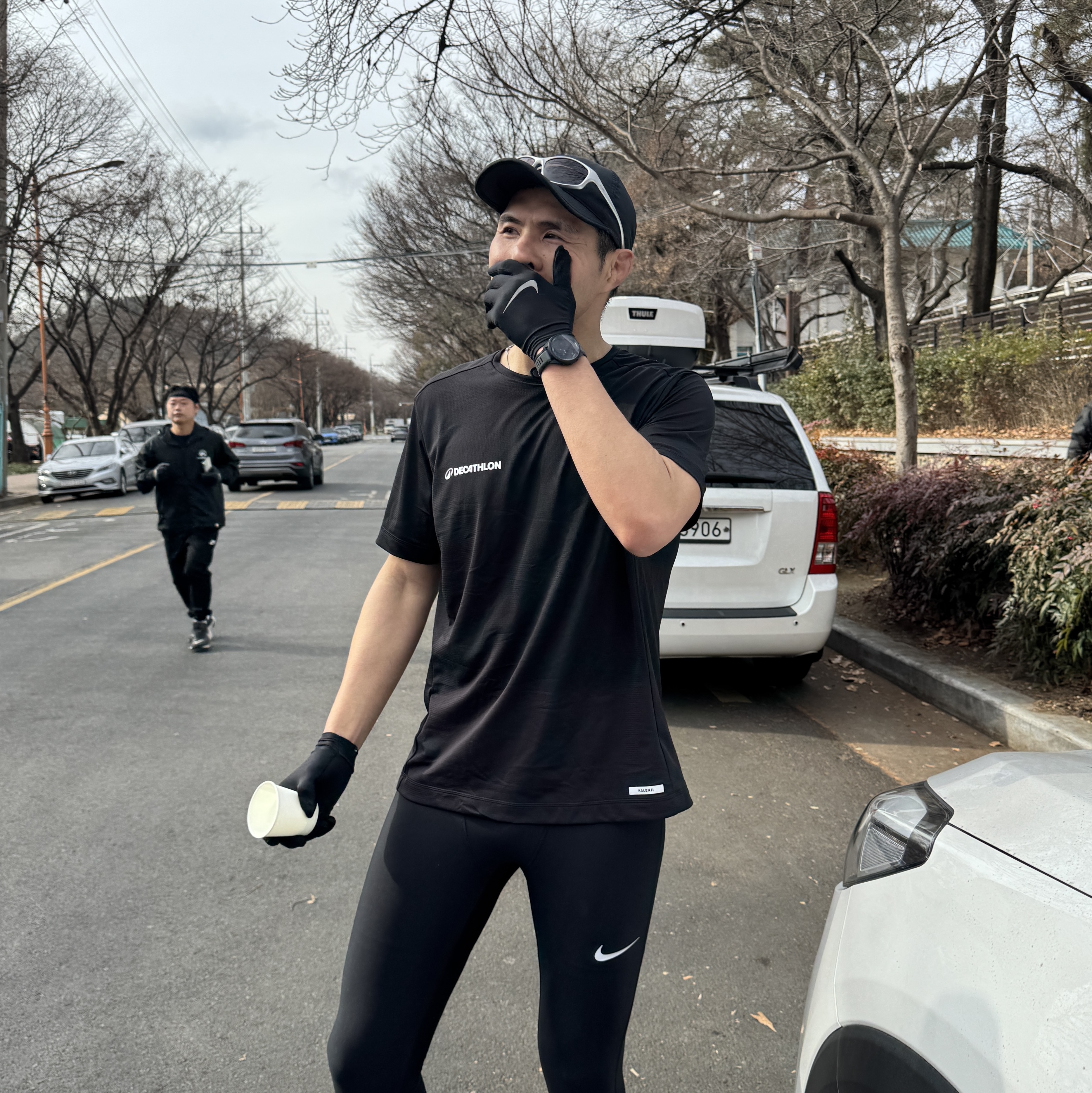 Nike Dri-Fit Challenger Running Tights Black - Asia 착용 스타일